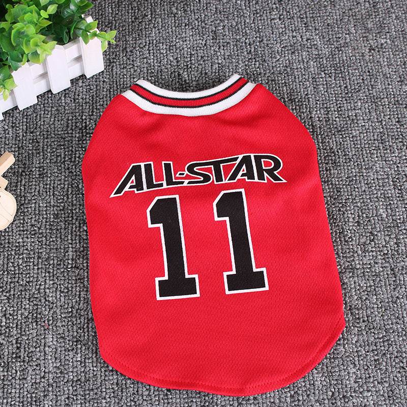All-Star Basketball Jersey for Dogs – Breathable Sportswear for Pets