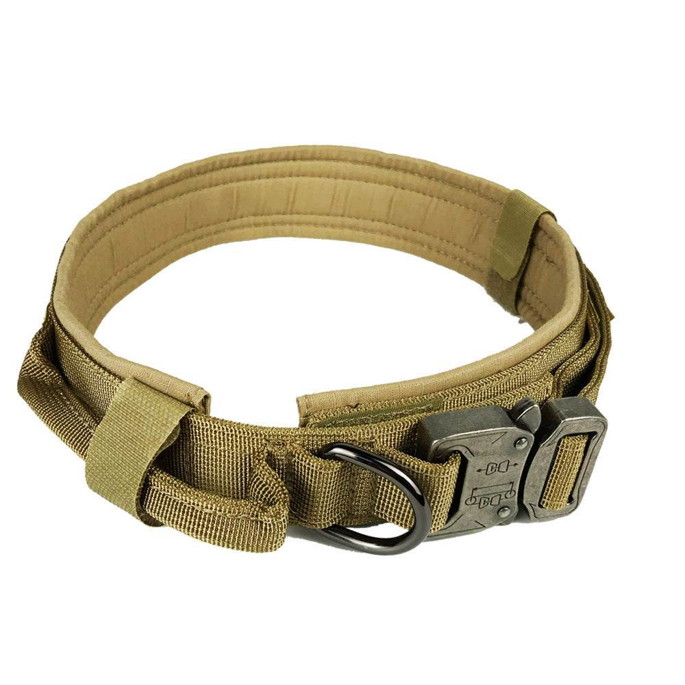 Tactical Nylon Dog Collar – Durable and Comfortable Design Yellow