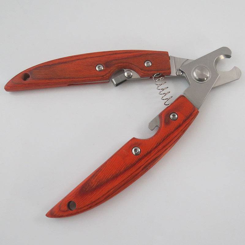 Wooden Handle Pet Nail Clipper Set – Durable Grooming Tool for Medium & Large Dogs