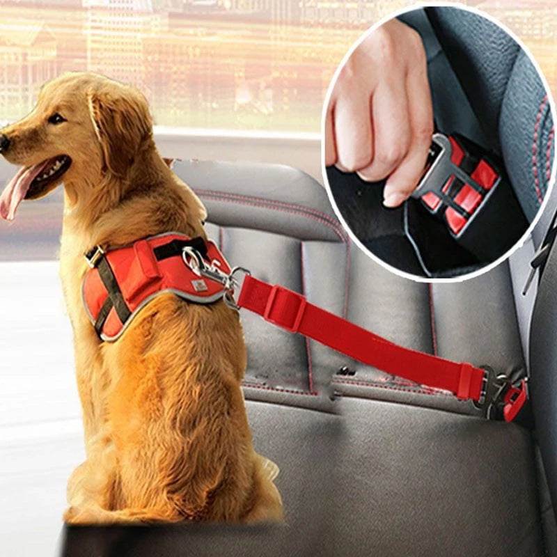 Adjustable Pet Car Seat Belt – Safety Harness for Dogs and Cats