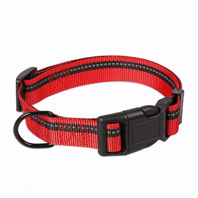 Reflective Nylon Dog Leash – Durable and Comfortable for Small to Medium Dogs Red