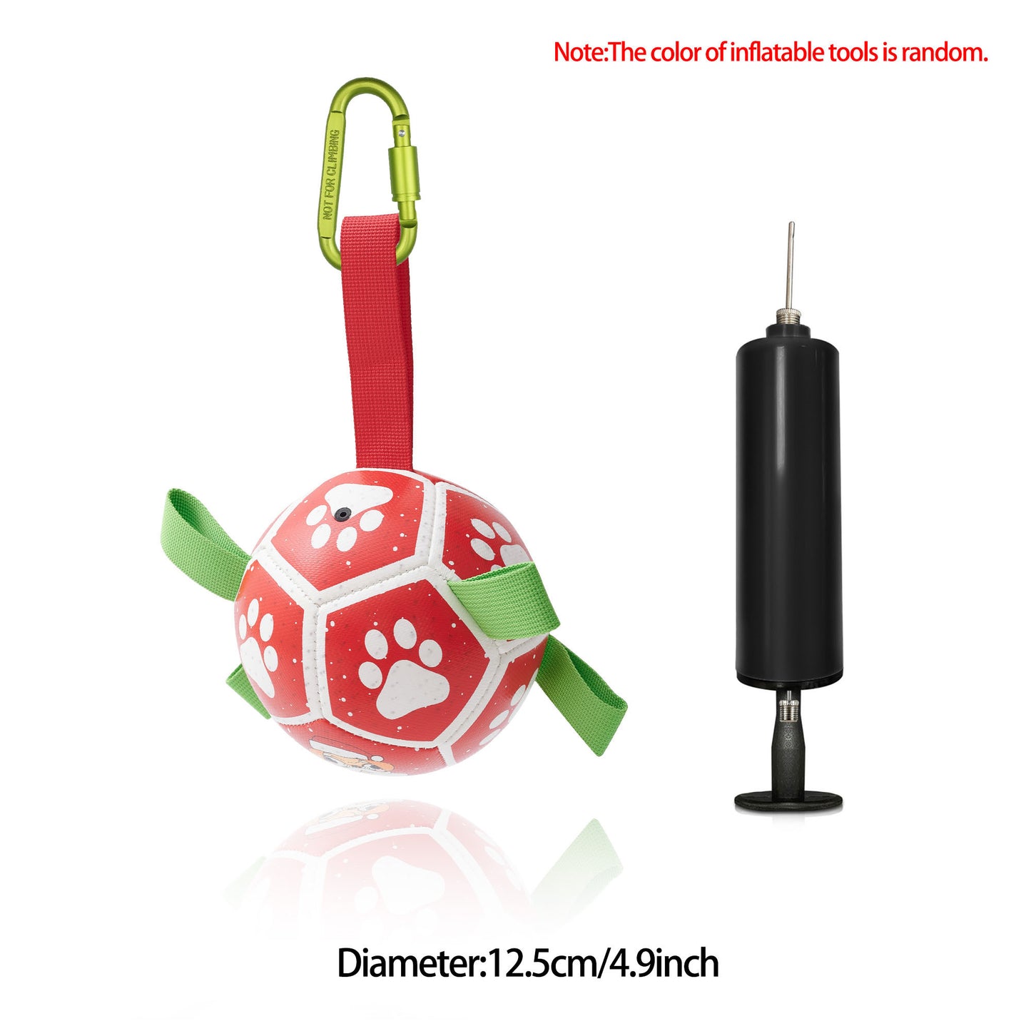 Interactive Dog Soccer Ball – Durable Football Toy with Nylon Tabs & Pump for Small and Medium Dogs (Outdoor & Indoor Training Play) E1