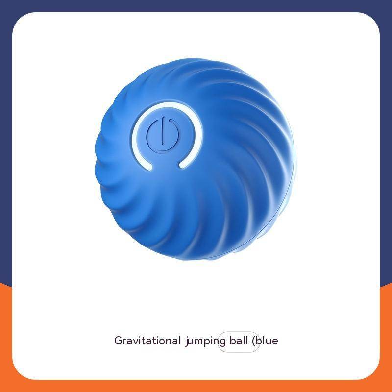 Shaky Ball Toy for Dogs – Upgraded Interactive Vibrating Bounce Ball, USB Rechargeable Automatic Moving Pet Toy Blue 56mm