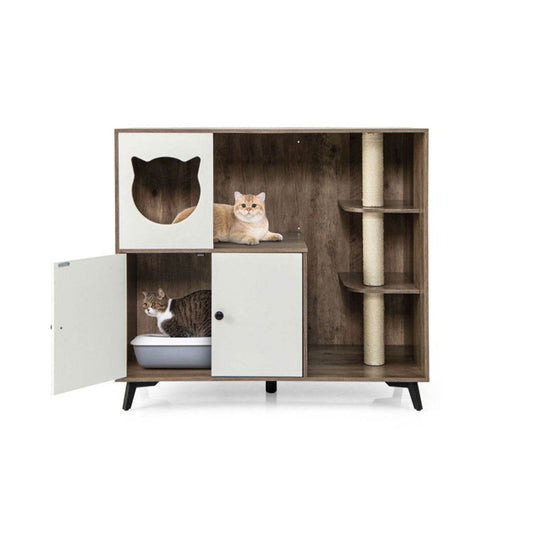 Cat Litter box with Cat scratching post, Cat Apartment, Cat House Default Title