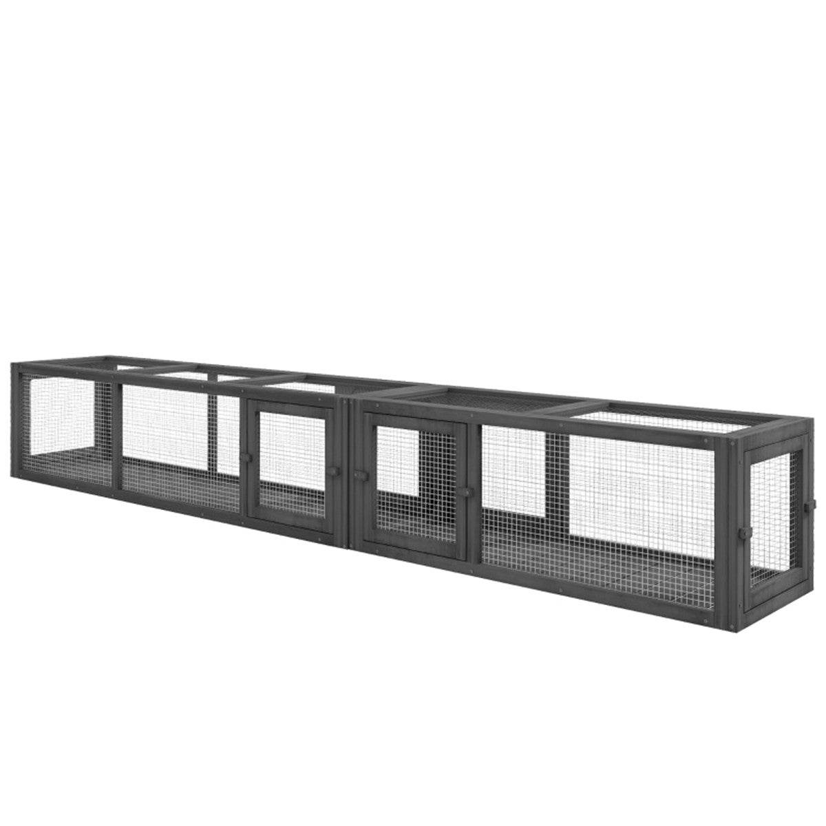 Modular Cat Play Tunnel with Pet Nest and Cage Features. Dark Grey