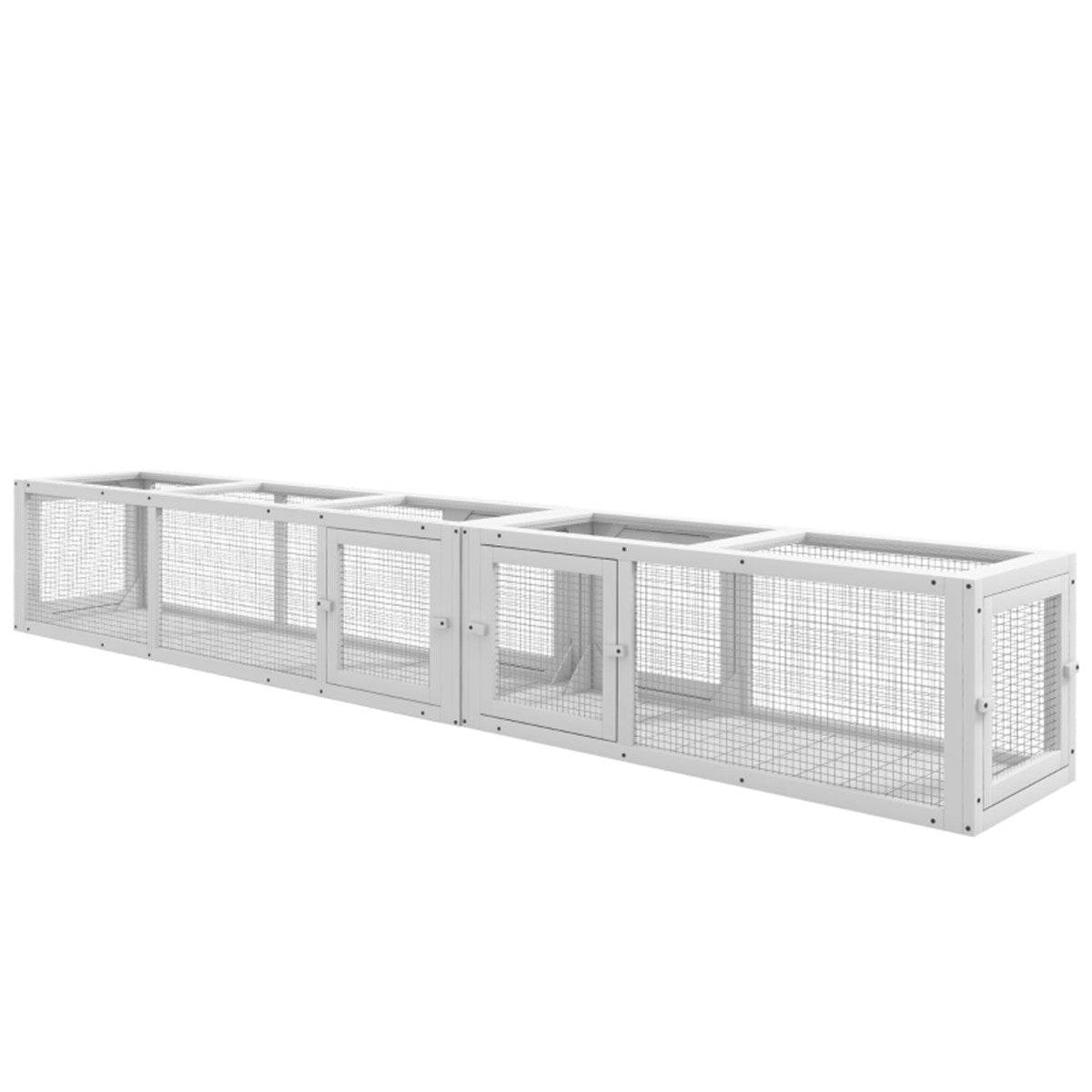 Modular Cat Play Tunnel with Pet Nest and Cage Features. White