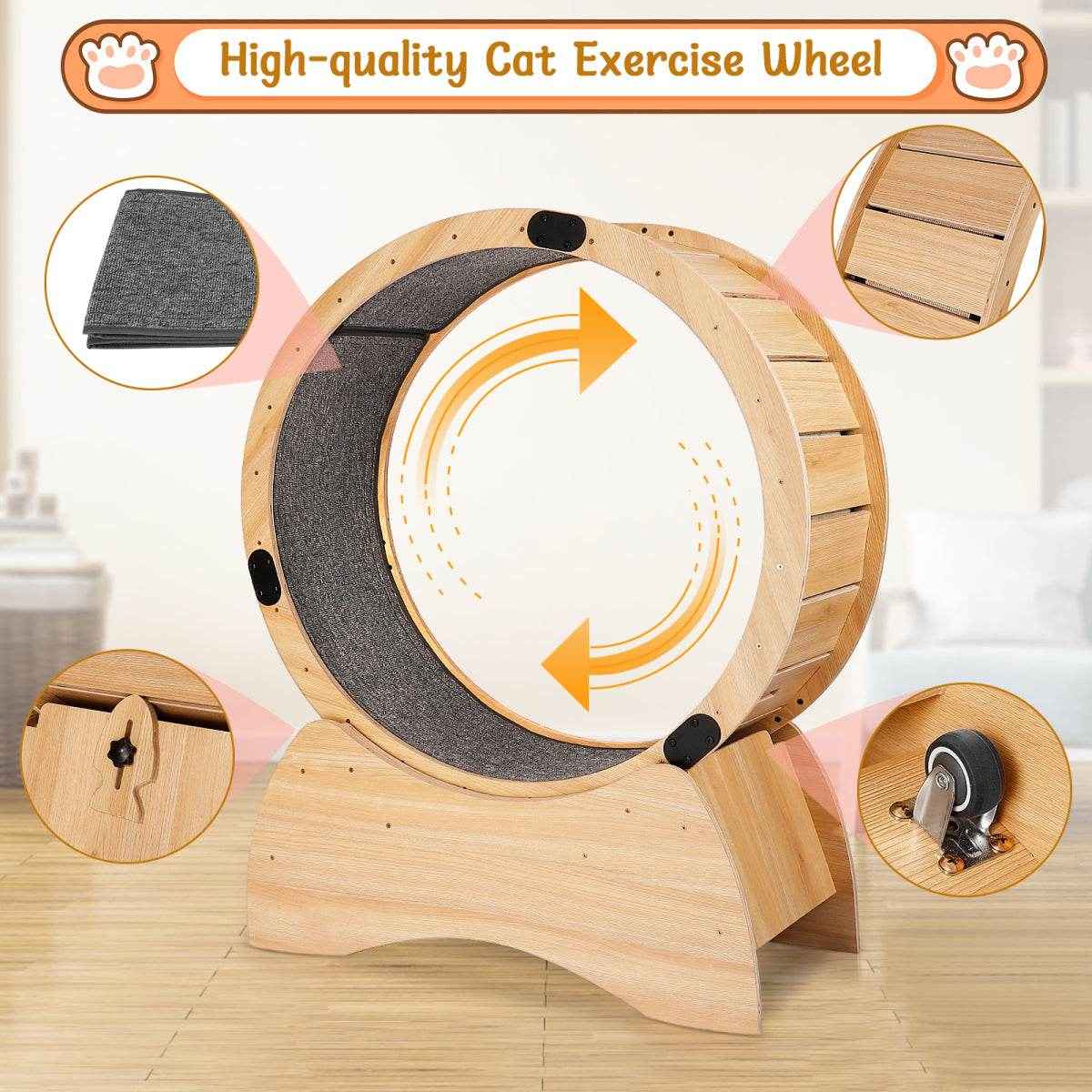 Silent Cat Running Wheel – Durable, Safe, and Multi-Functional Exercise Wheel for Cats