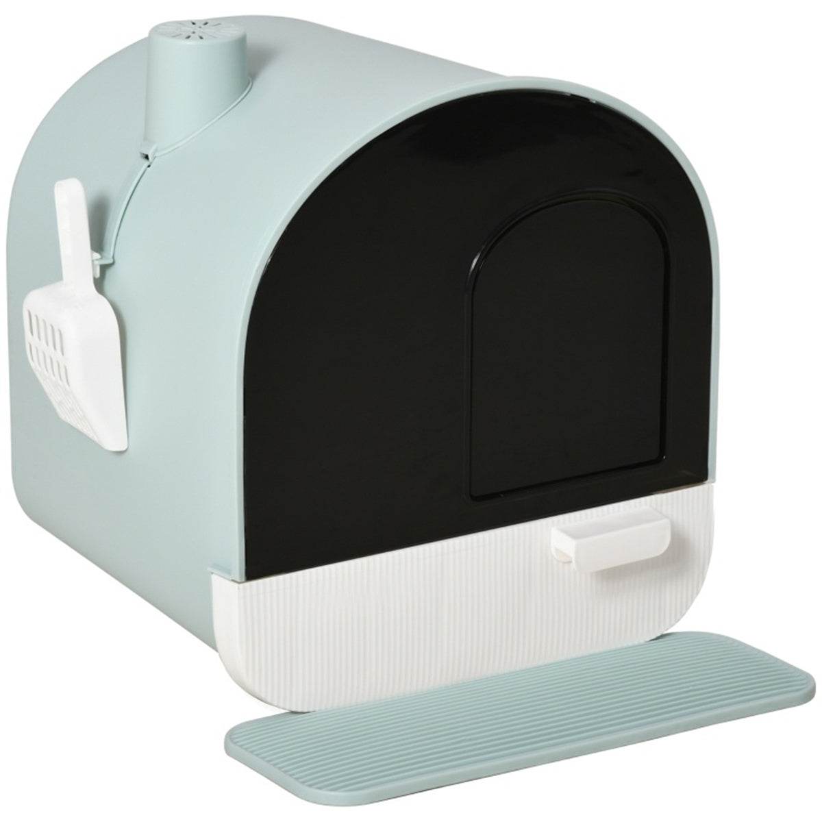 Fully Enclosed Green Cat Litter Box – Private, Easy-to-Clean Litter Solution for Small Cats and Kittens