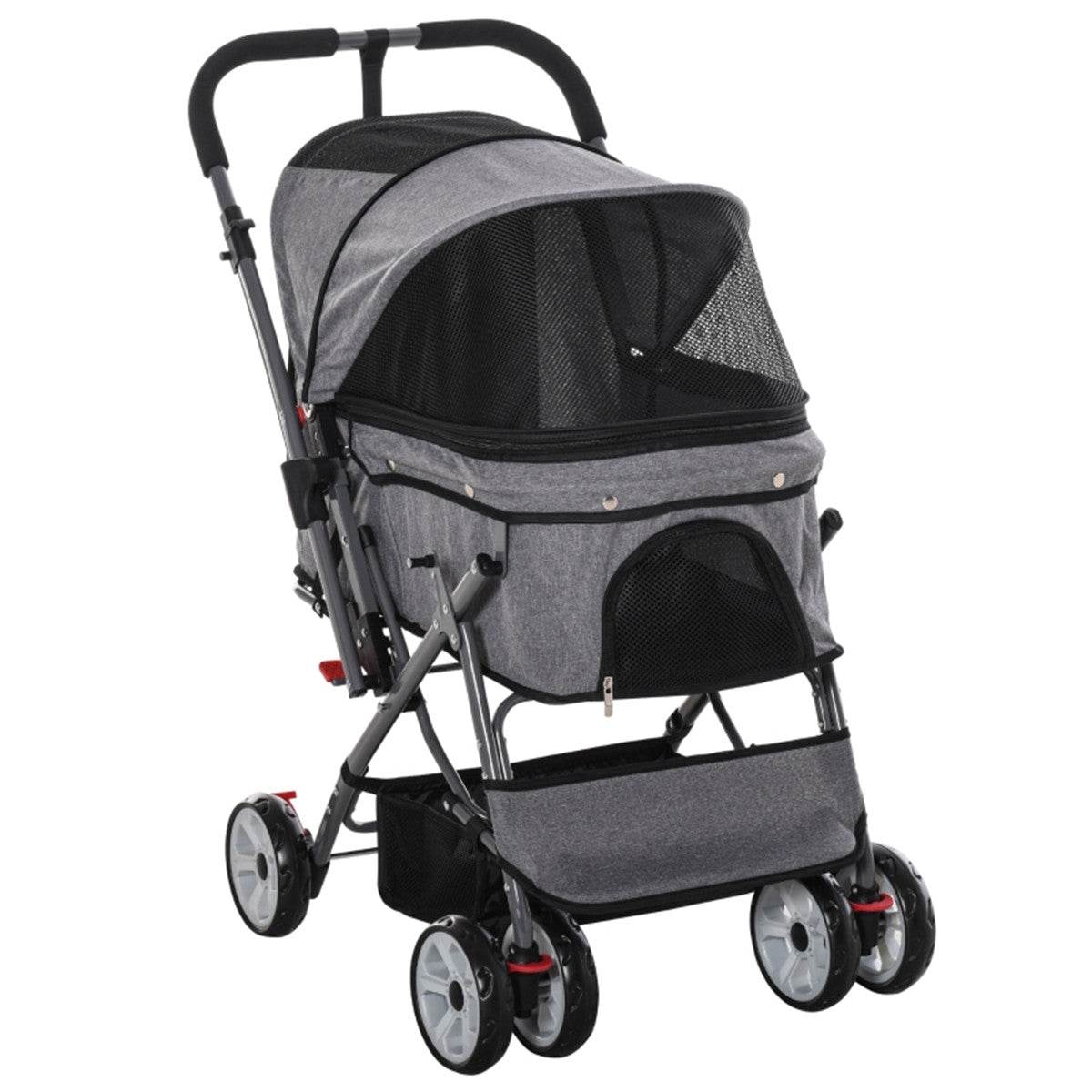Foldable Dog Stroller – Lightweight, Comfortable & Secure for Small Pets