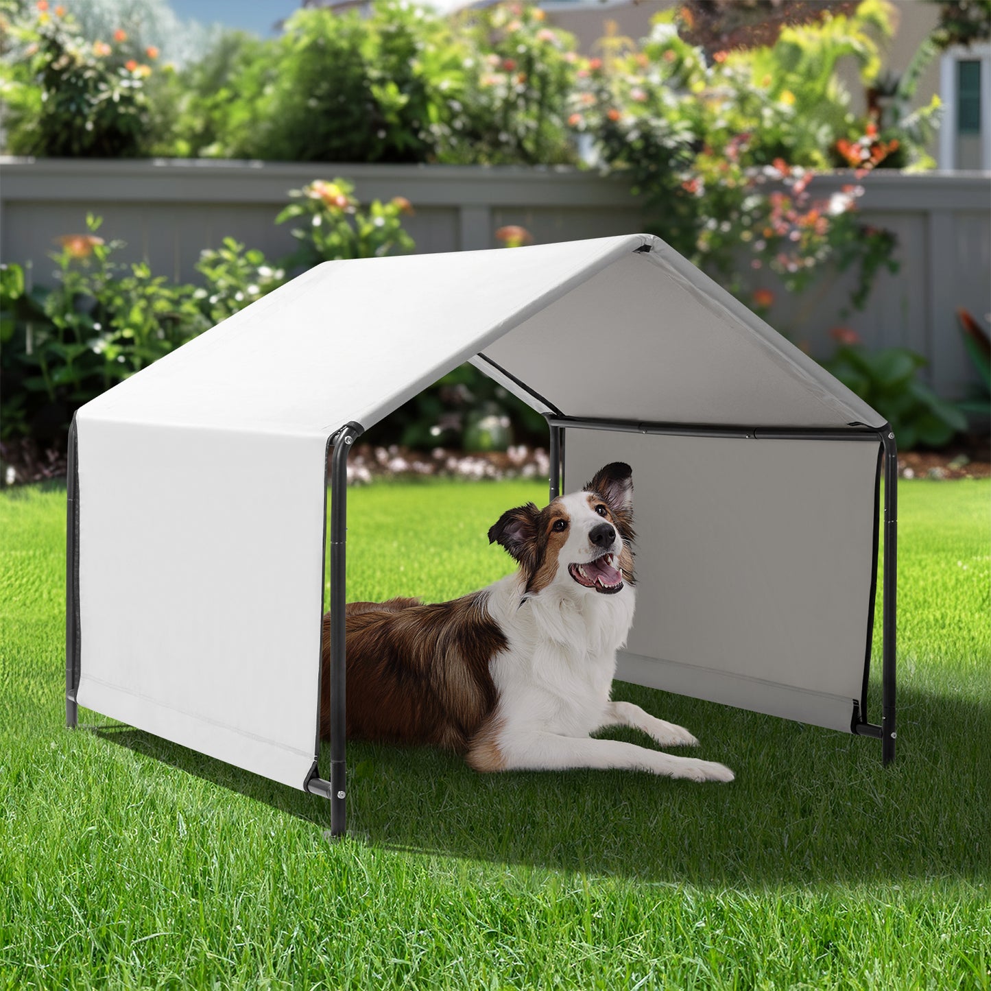 Large Outdoor Dog Tent – Waterproof & UV-Resistant Pet Shade Shelter (Grey)