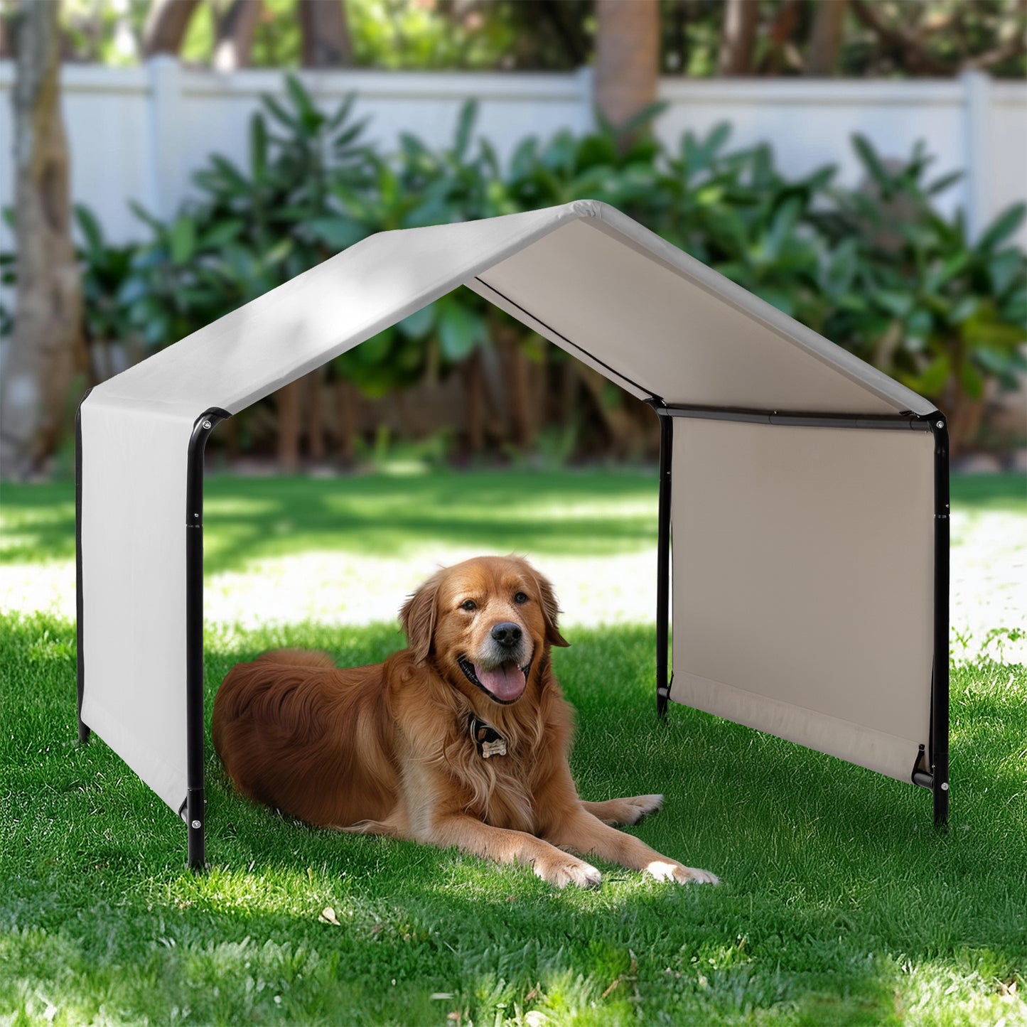 Large Outdoor Dog Tent – Waterproof & UV-Resistant Pet Shade Shelter (Grey)