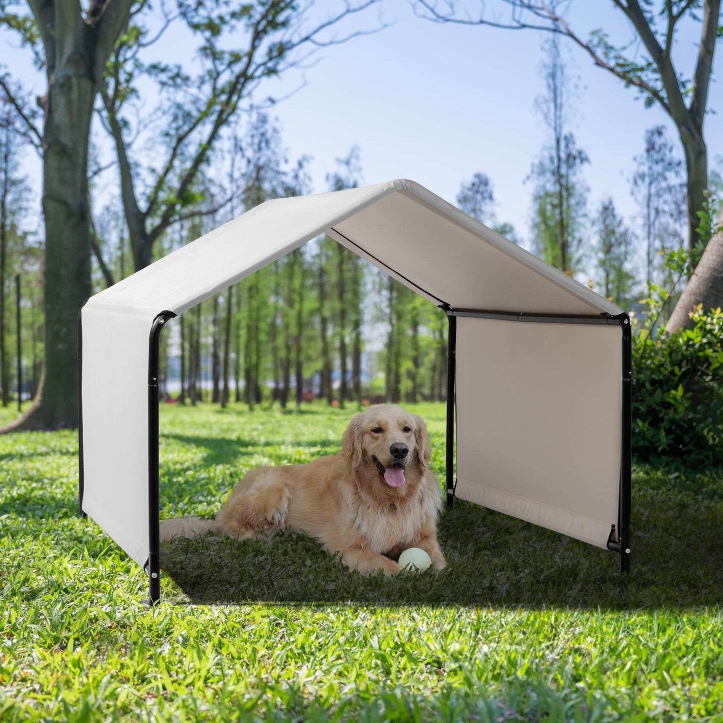 Large Outdoor Dog Tent – Waterproof & UV-Resistant Pet Shade Shelter (Grey)