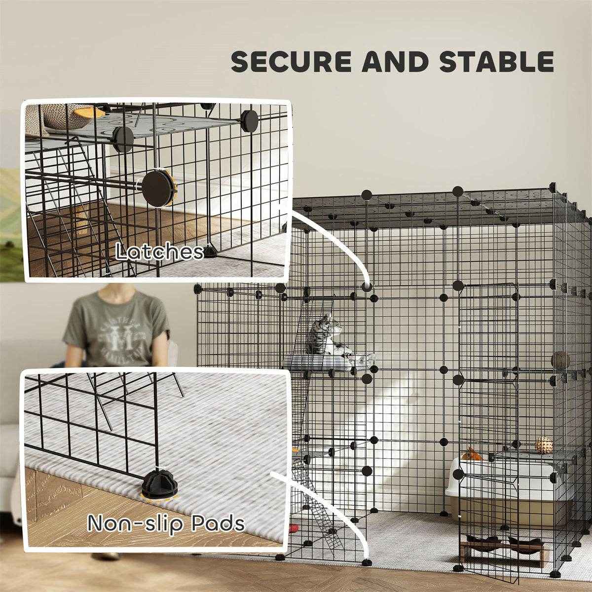 Cat Play Tunnel / Cat Cage / Cat Pen (87 customizable panels)