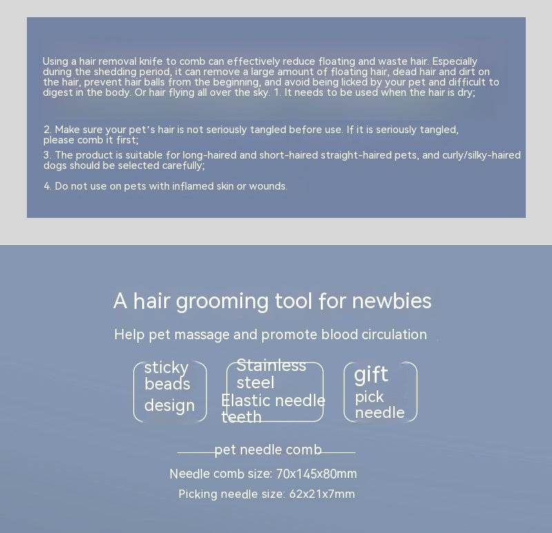 7-in-1 Pet Grooming Kit – Nail Clipper & Fur Comb Set for Cats