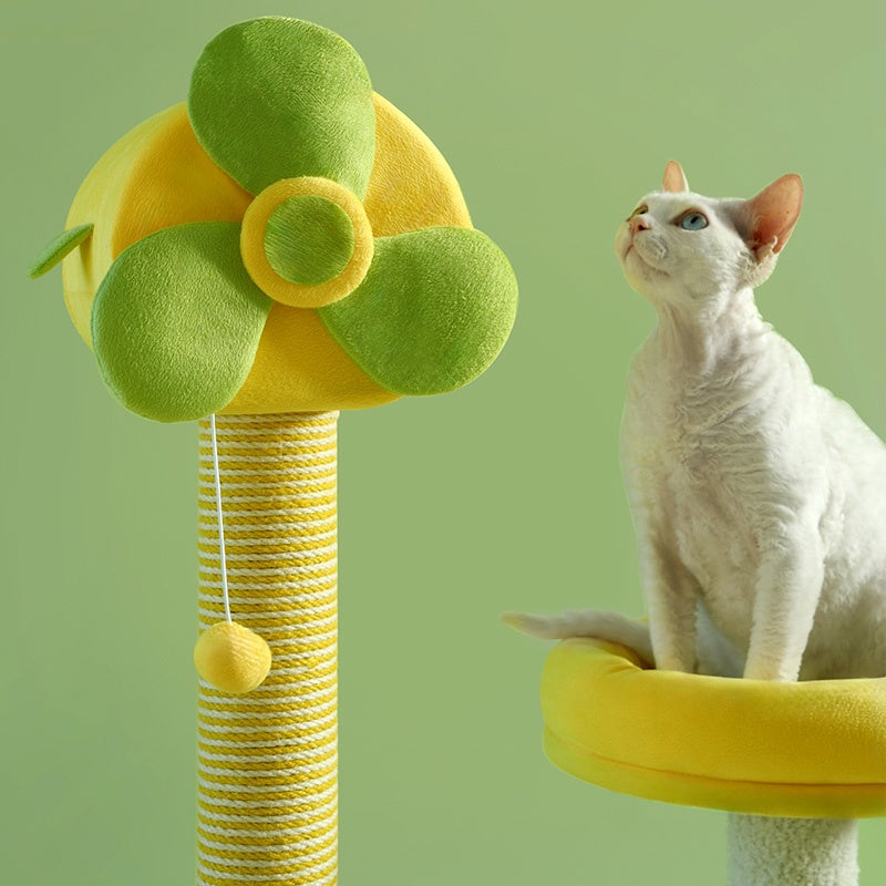 Multi-Level Cat Tree & Climbing Tower – Scratching Posts, Hammock, Gel Cooling Pad & Toys