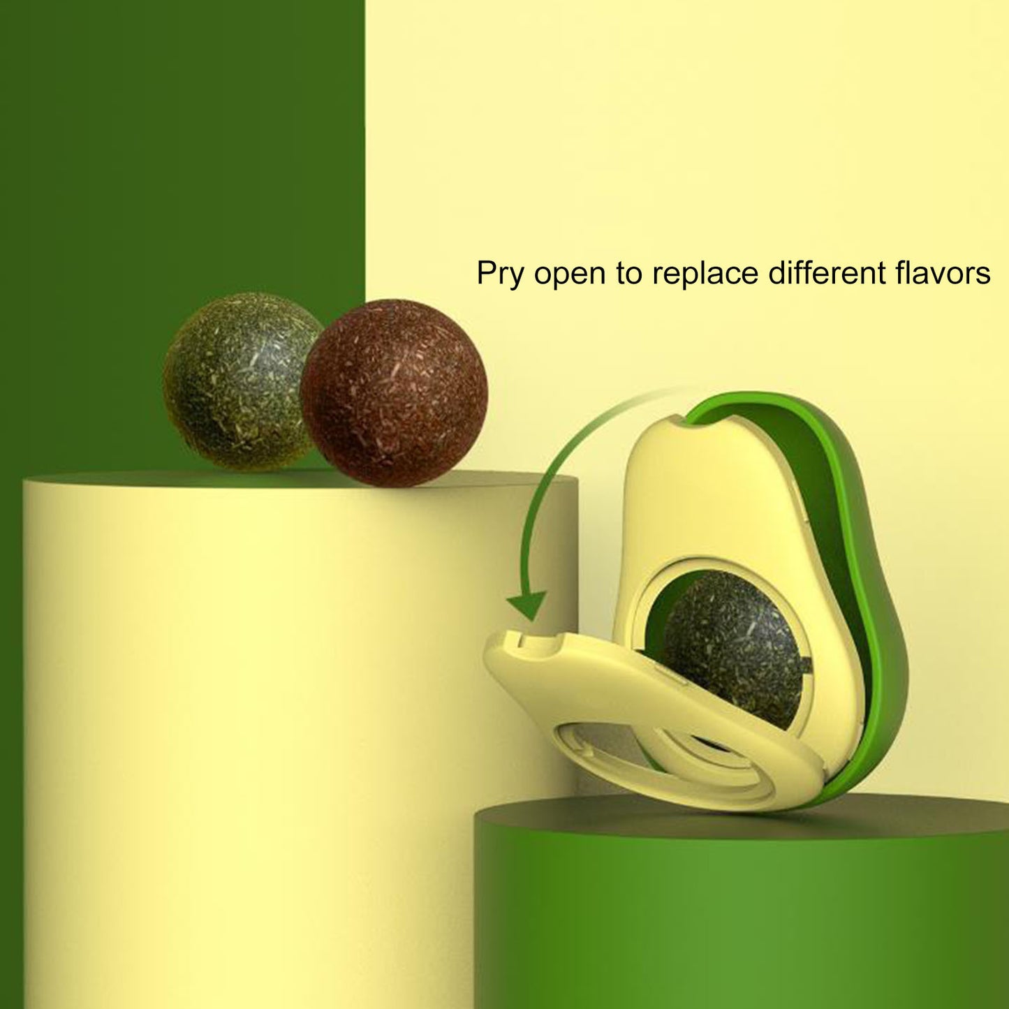 Cute Avocado Catnip Toy – Interactive Cat Toy for Teeth Cleaning & Stress Relief