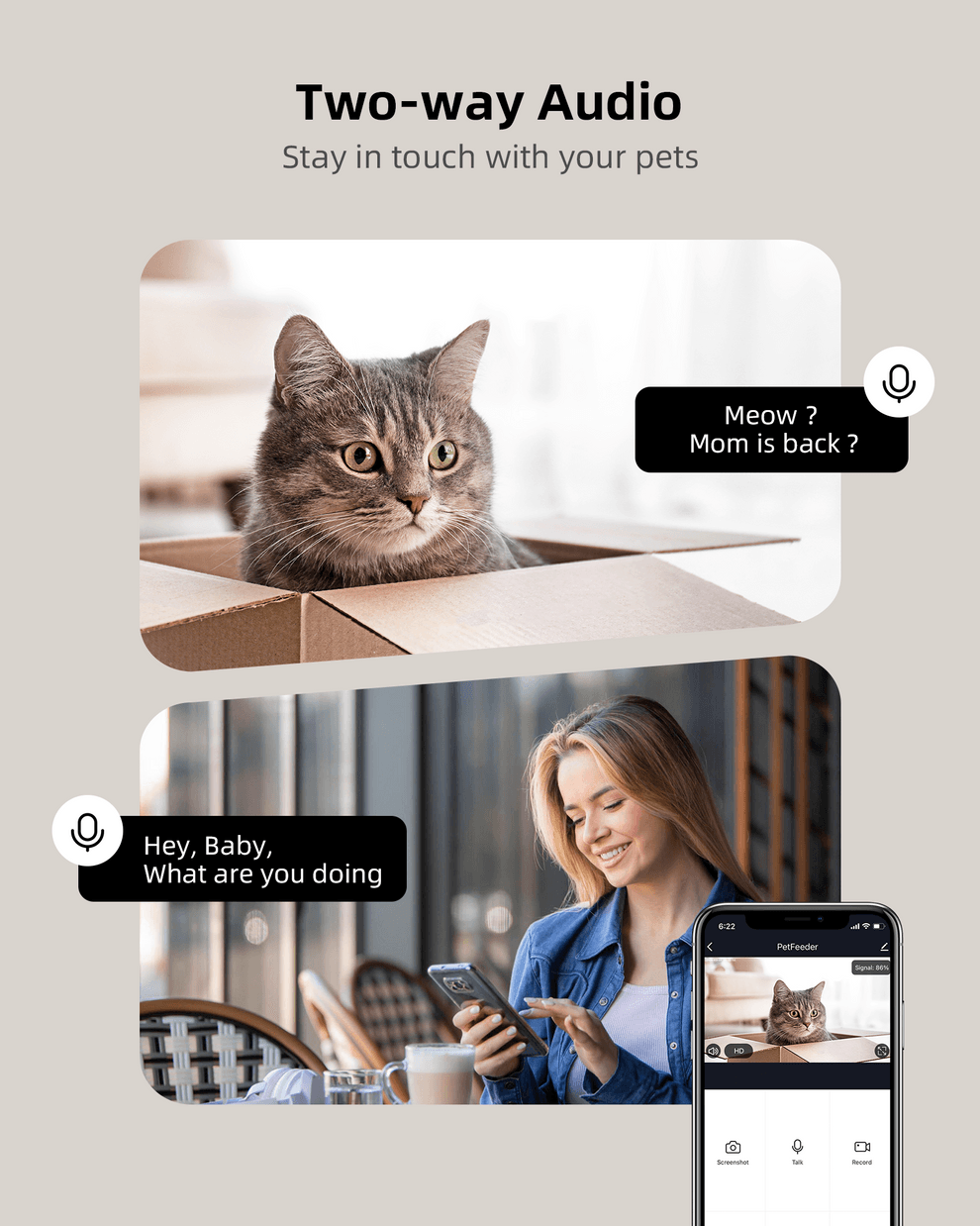 Smart Pet Feeder with HD Camera – Feed & Watch Your Cat from Anywhere