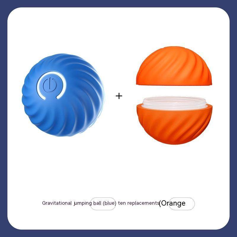 Shaky Ball Toy for Dogs – Upgraded Interactive Vibrating Bounce Ball, USB Rechargeable Automatic Moving Pet Toy Blue Ball Orange Replacement