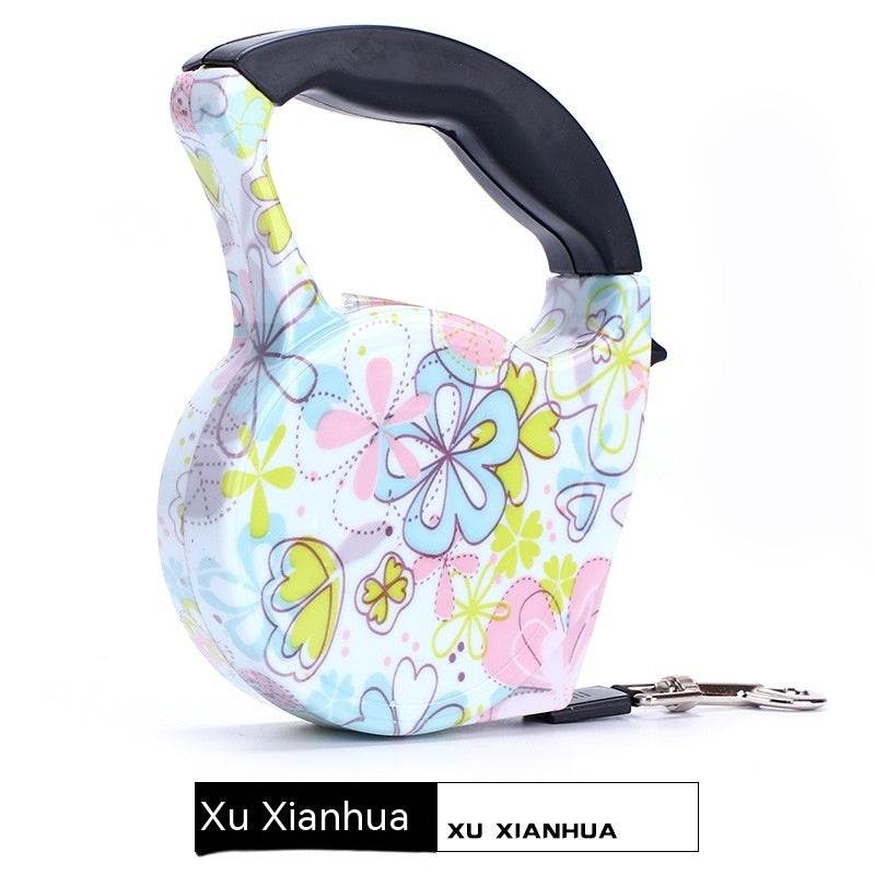 Automatic Retractable Dog Leash – Stylish and Durable Xu Xian Flower 5 M x 1 cm Wide