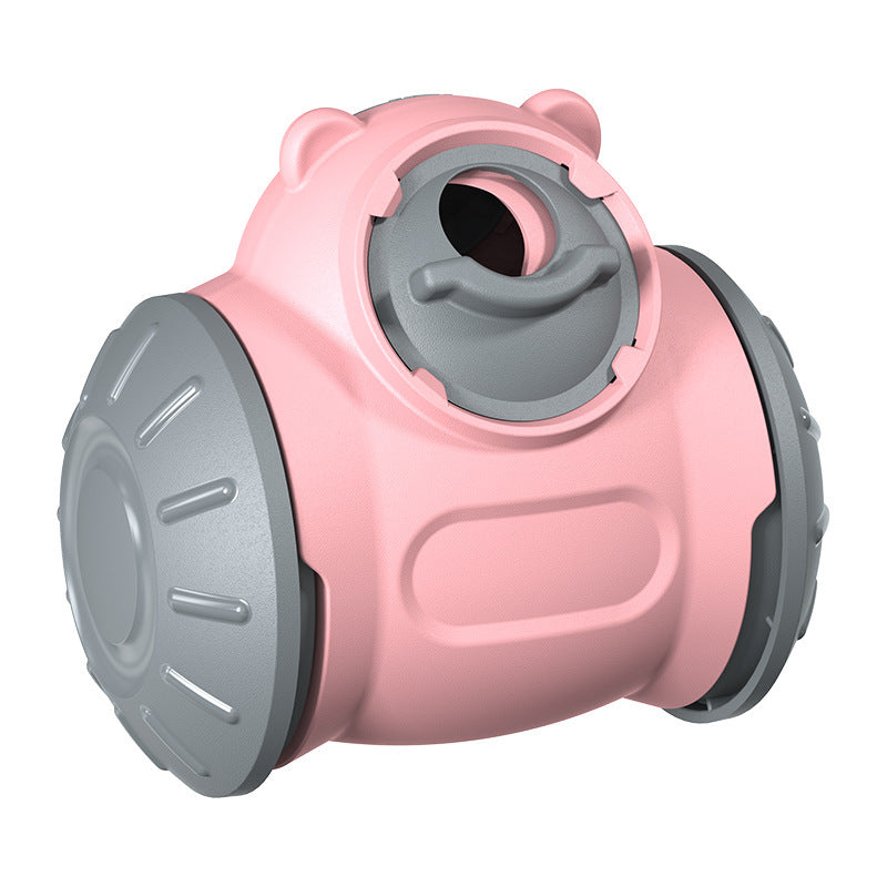 Dog & Cat Tumbler Toy – Interactive IQ Puzzle Feeder for Small & Medium Pets (Slow Feeder & Training Game) Pink