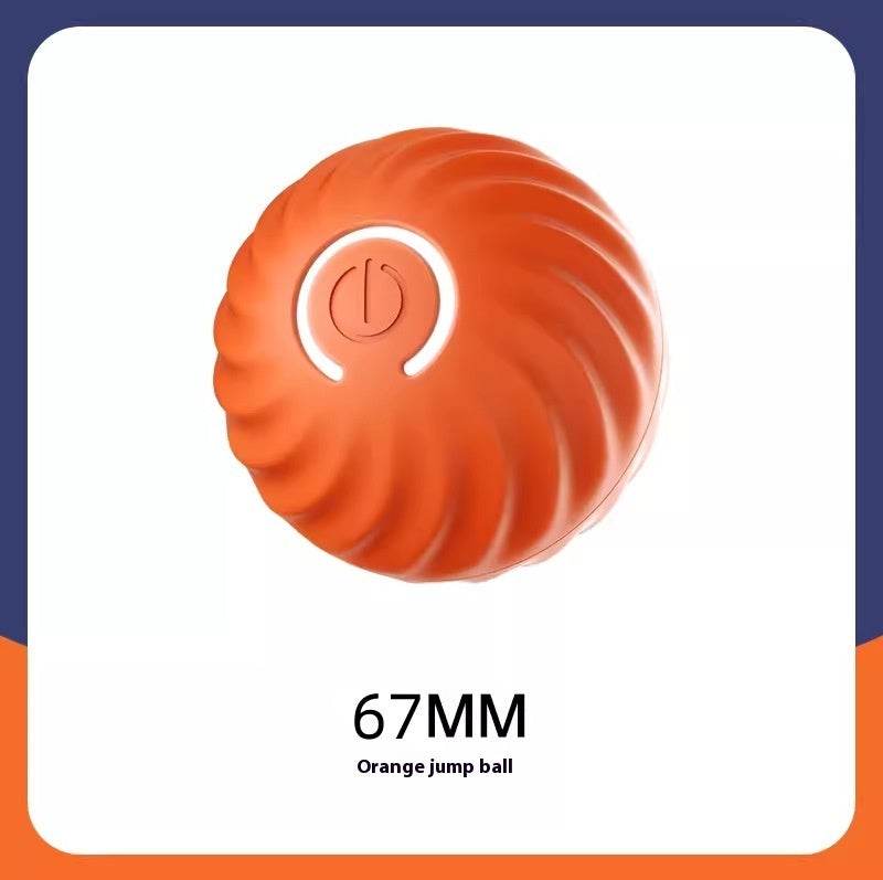 Shaky Ball Toy for Dogs – Upgraded Interactive Vibrating Bounce Ball, USB Rechargeable Automatic Moving Pet Toy Orange 67mm