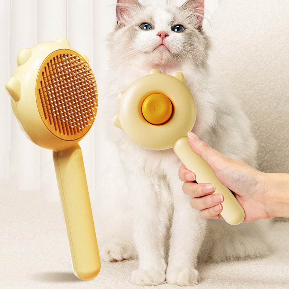Pet Grooming & Massage Comb – Hair Removal Brush for Cats & Dogs