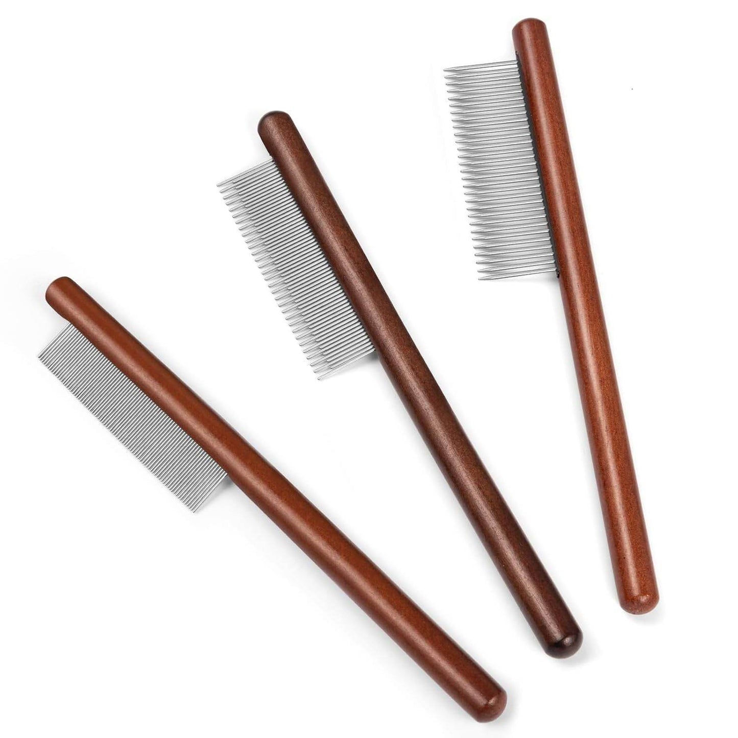 Wooden Handle Pet Comb – Grooming Tool for Long & Short-Haired Pets