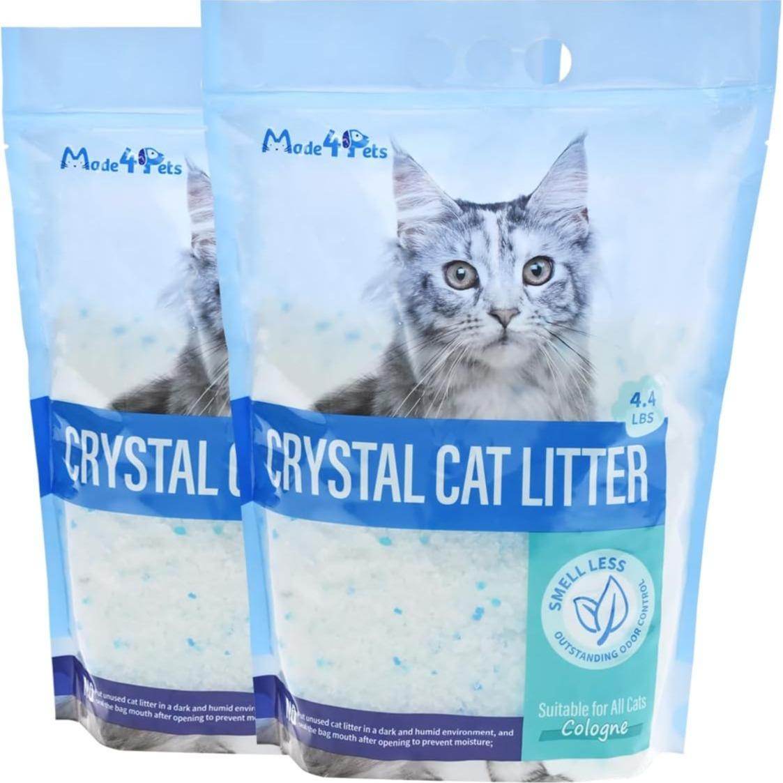 Crystal Cat Litter – Non-Clumping, Odor Control, Low Dust, Lightweight & Long-Lasting (4.3 lb Bag) Cologne