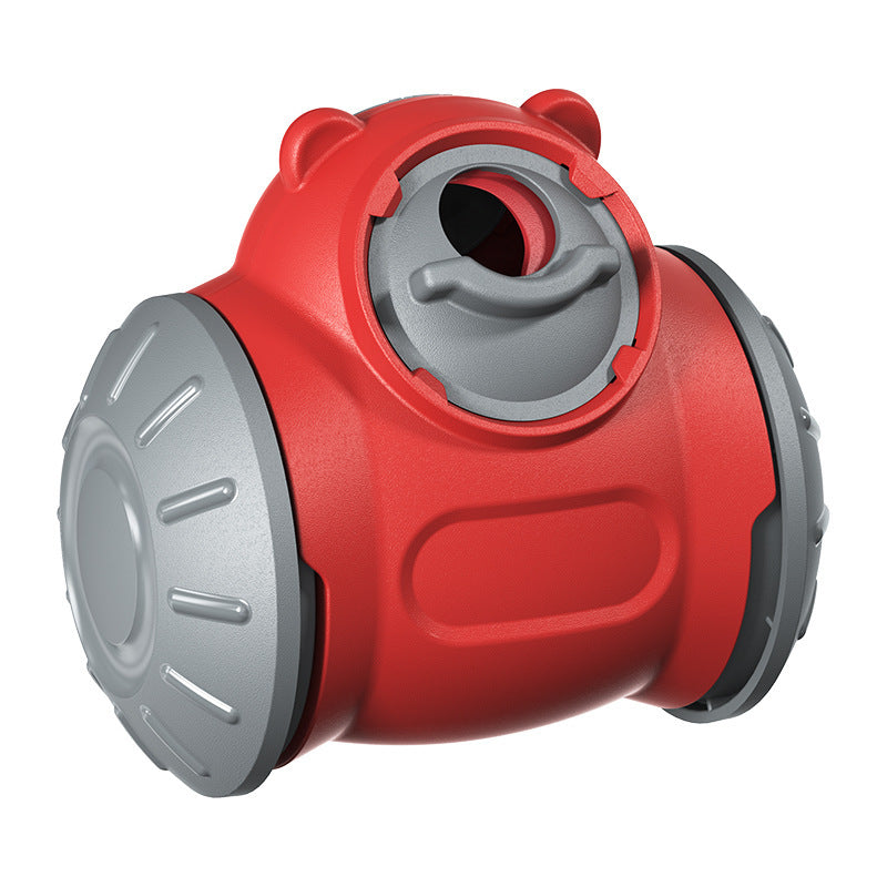 Dog & Cat Tumbler Toy – Interactive IQ Puzzle Feeder for Small & Medium Pets (Slow Feeder & Training Game) Red