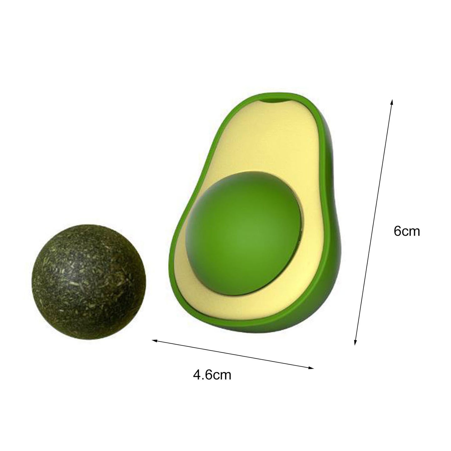 Cute Avocado Catnip Toy – Interactive Cat Toy for Teeth Cleaning & Stress Relief