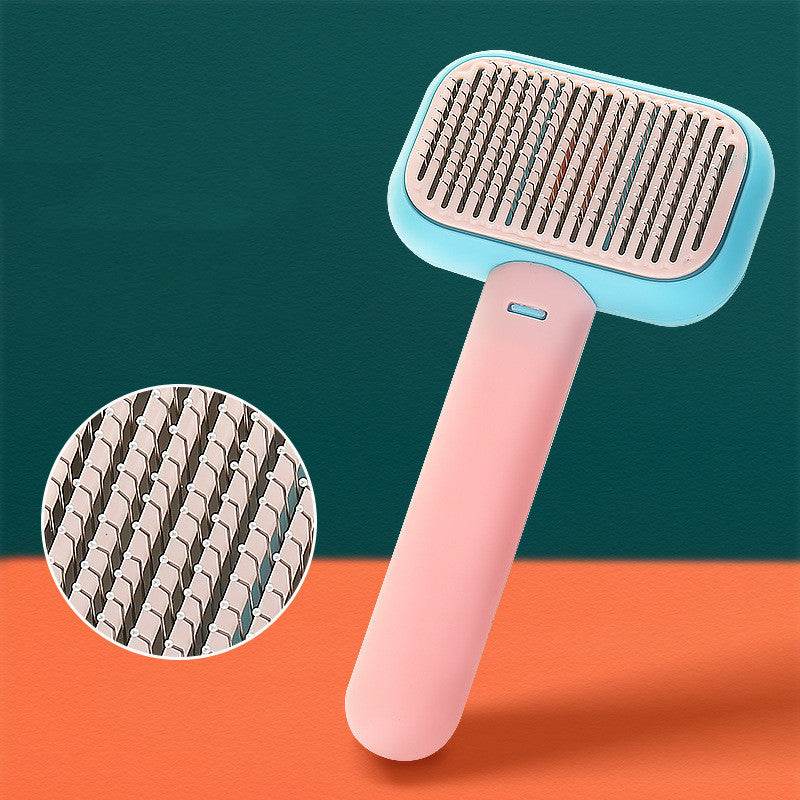 Pet Hair Brush & Massage Comb – Detangling & Grooming Tool Pink