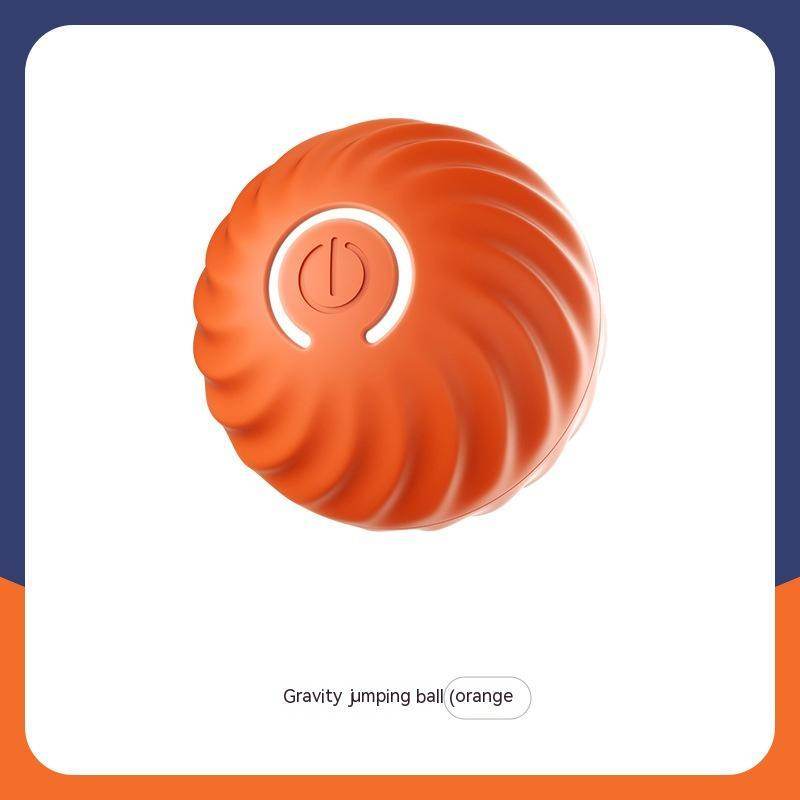 Shaky Ball Toy for Dogs – Upgraded Interactive Vibrating Bounce Ball, USB Rechargeable Automatic Moving Pet Toy Orange 56mm