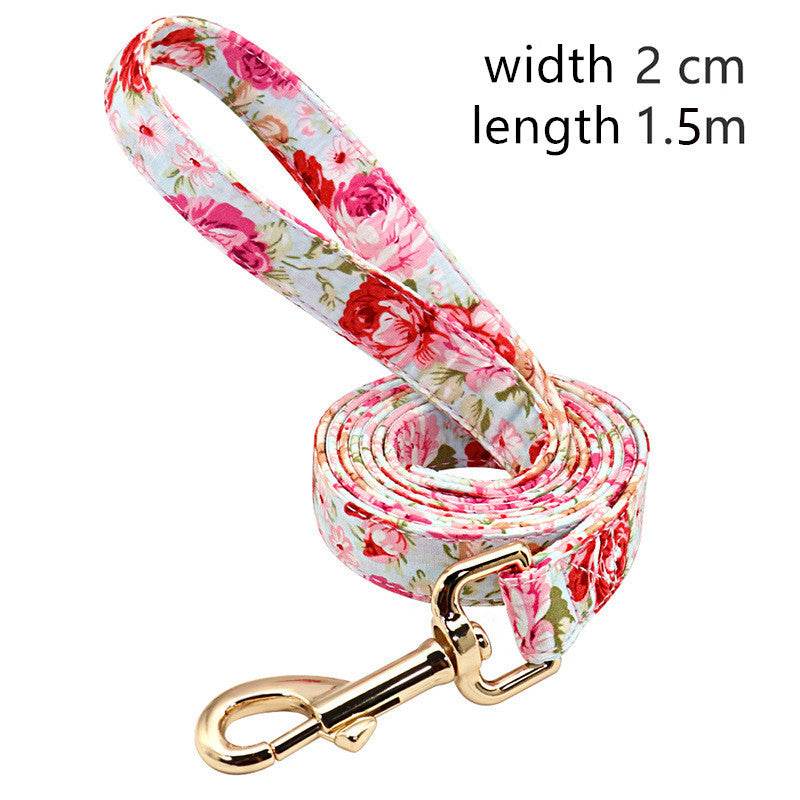 Dog Traction Rope Nylon Dog Walking Rope Chain Pink 1.5Mx2CM