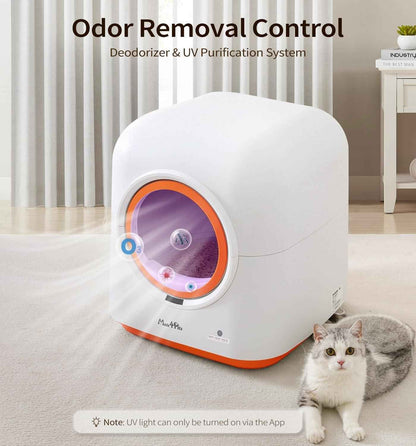 60L Automatic Smart Cat Litter Box – App Control, Odor-Deodorizing Infrared Sensor, Self-Cleaning for Multiple Cats