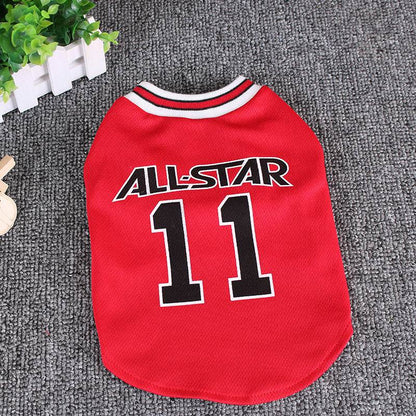 All-Star Basketball Jersey for Dogs – Breathable Sportswear for Pets