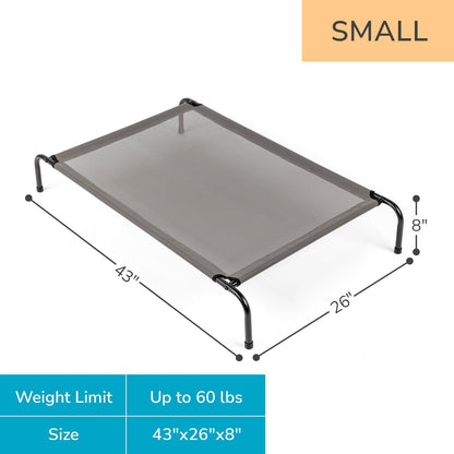 Elevated Dog Bed, Gray, 43"D x 26"W x 8"H