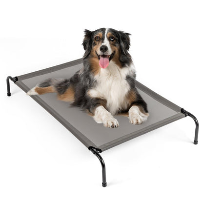 Elevated Dog Bed, Gray, 50"D x 31"W x 8"H