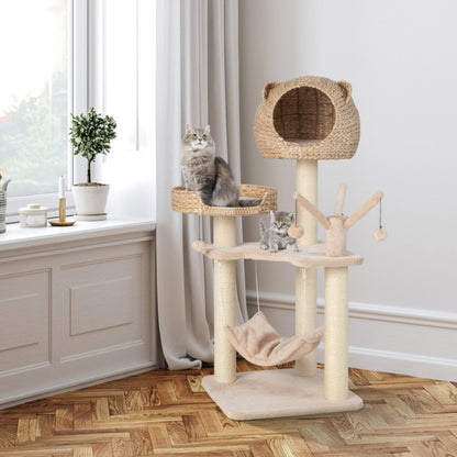 48" inch, Five-story cat tree with hammock