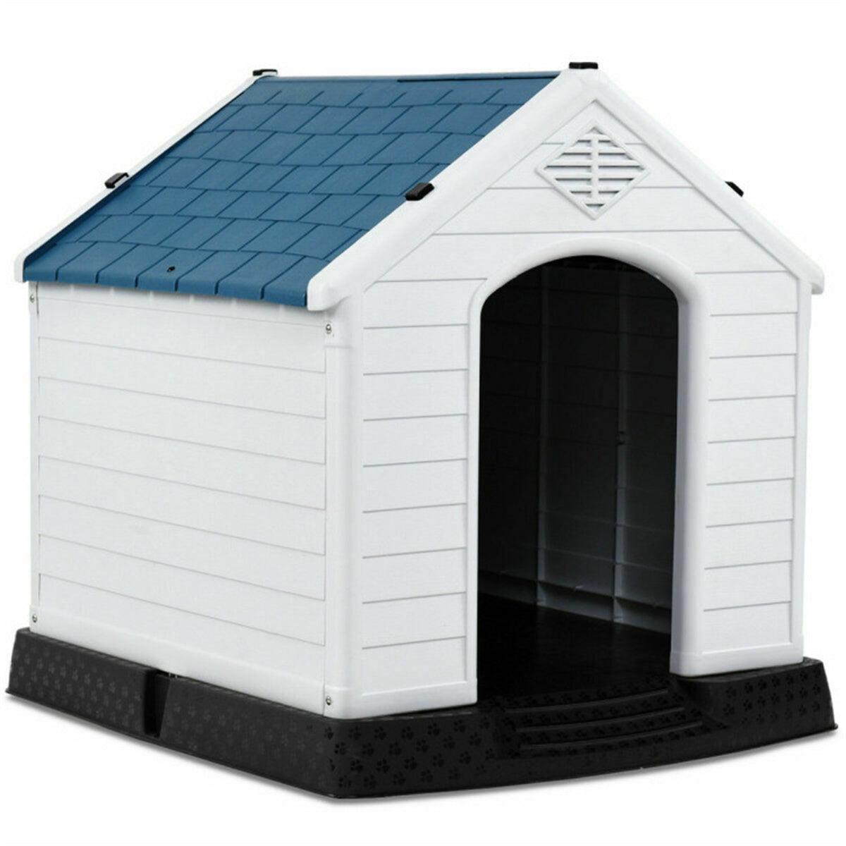 33.5" Plastic Dog House. 33.5"x30.5"x33" (LxWxH)