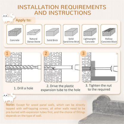 Wall-Mounted Cat Shelf Set with Condo, Scratching Posts, and Climbing Platforms