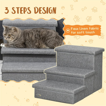 Pet Stairs & Cat Climbing Tower – Storage-Enabled Steps for Easy Access to Beds and Sofas