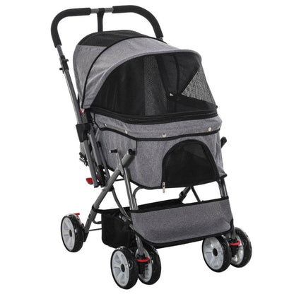 Foldable Dog Stroller – Lightweight, Comfortable & Secure for Small Pets