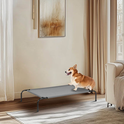 43” x 26” Elevated Outdoor Dog Bed – Breathable & Durable Pet Cot for Cooling Comfort