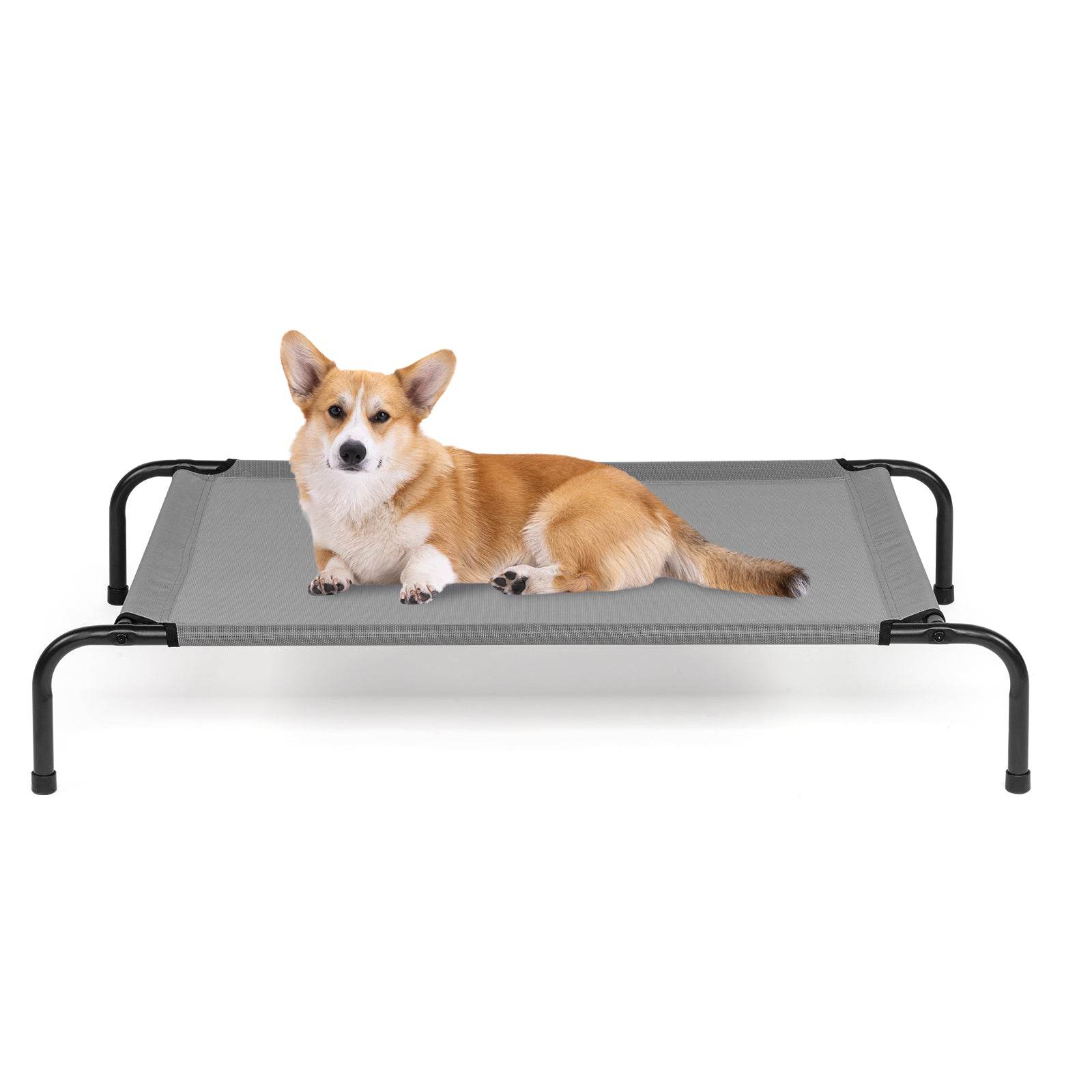 43” x 26” Elevated Outdoor Dog Bed – Breathable & Durable Pet Cot for Cooling Comfort