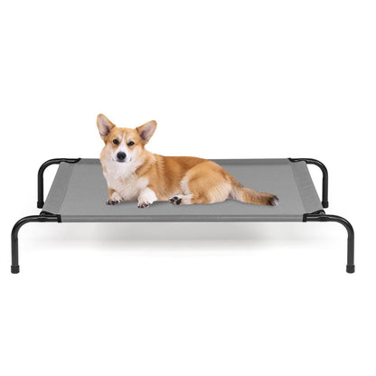 43” x 26” Elevated Outdoor Dog Bed – Breathable & Durable Pet Cot for Cooling Comfort