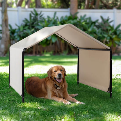 Large Outdoor Dog Tent – Waterproof & UV-Resistant Pet Shade Shelter (Creamy White)
