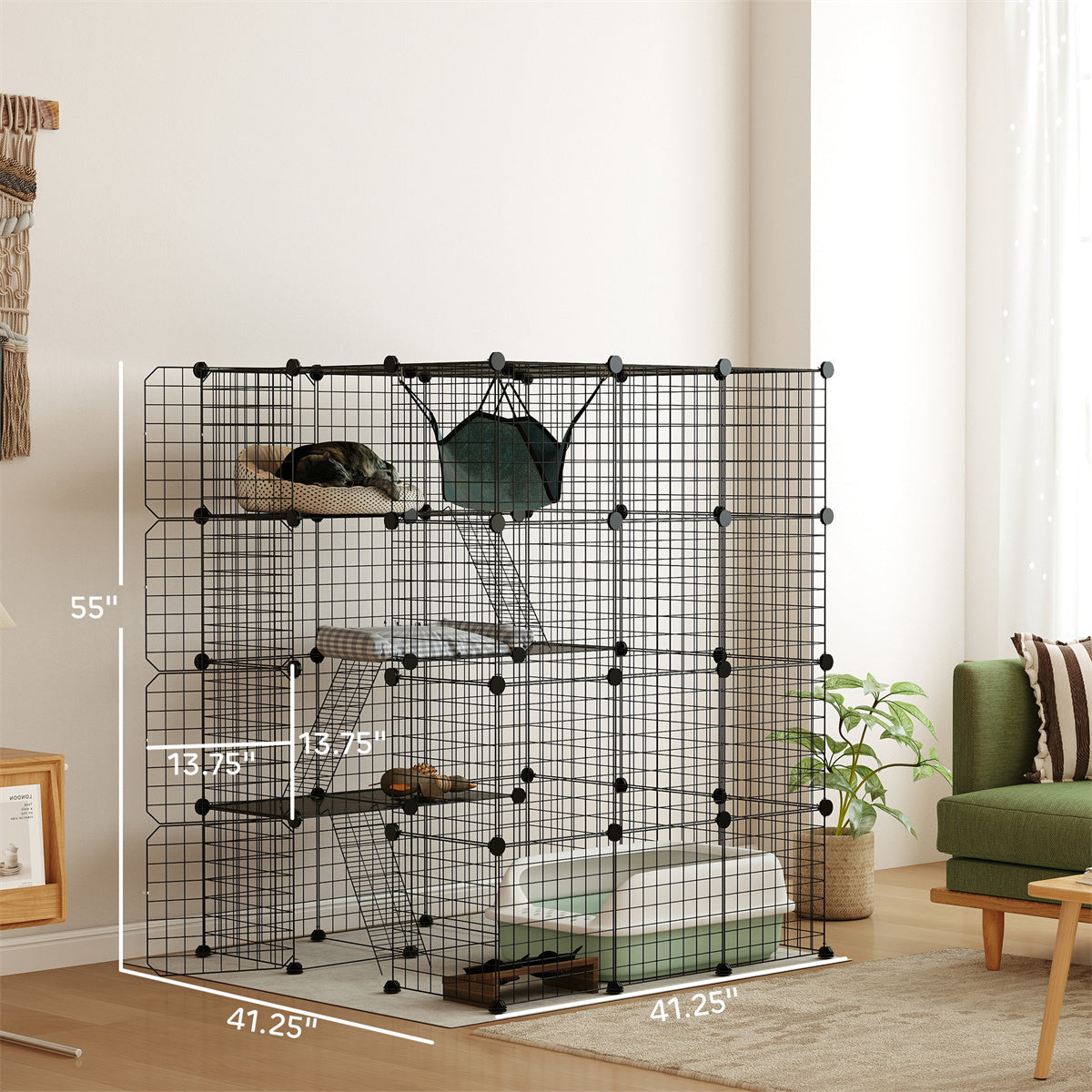 Cat Play Tunnel / Cat Cage / Cat Pen (63 customizable panels)