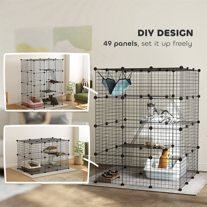 Cat Play Tunnel / Cat Cage / Cat Pen (63 customizable panels)