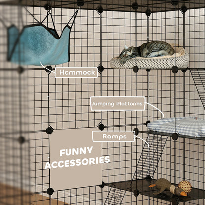 Cat Play Tunnel / Cat Cage / Cat Pen (63 customizable panels)