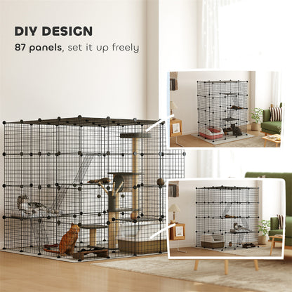 Cat Play Tunnel / Cat Cage / Cat Pen (87 customizable panels)